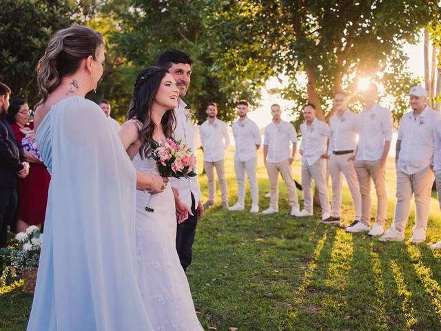 Casamento de Casamento ao ar livre em XV de Novembro – Dyênyfer & Matheus