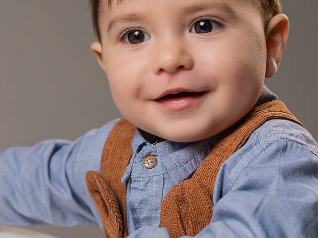 Infantil de Ensaio do bebê Emanuel, 11 meses, no estúdio | Santa Bárbara do Sul, RS