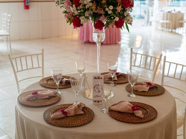 Decoração  de Mesas dos Convidados