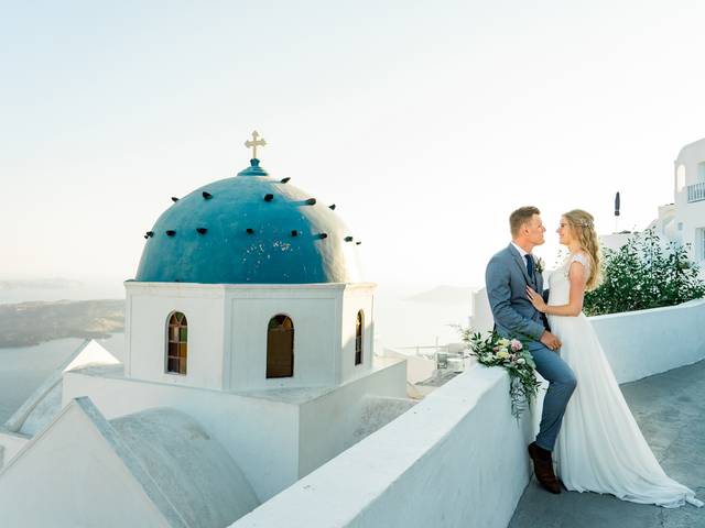 Weddings de BLUE AND WHITE DREAM WEDDING IN SANTORINI