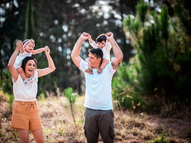 Ensaio Família de Rodrigo, Estefânia, Samuel & Giovanna