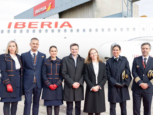 Eventos Corporativos de Iberia - apresentação de aeronave