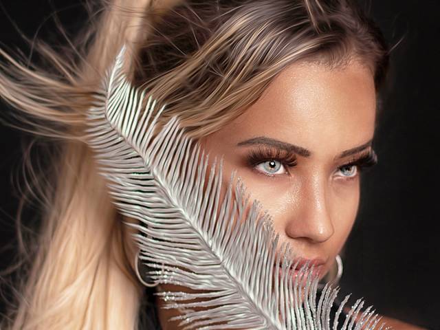 Ensaio fotográfico em estúdio. de Ensaio fotográfico em estúdio, modelo Arisha Luna.