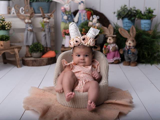 Ensaio Infantil de MARIANE 2 MESES - PÁSCOA