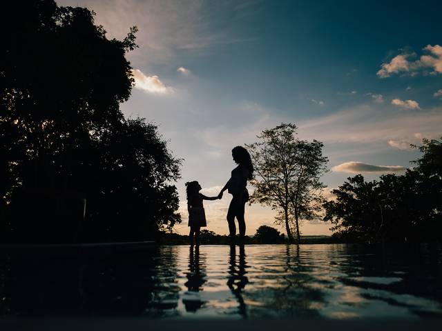 Gestantes de Thaylise e família esperando o Isaque