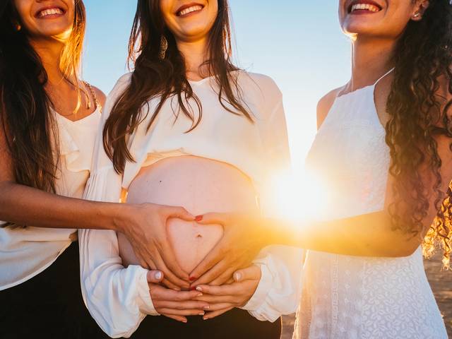 Gestantes de Yaskara e Sílvio esperando o Bernardo