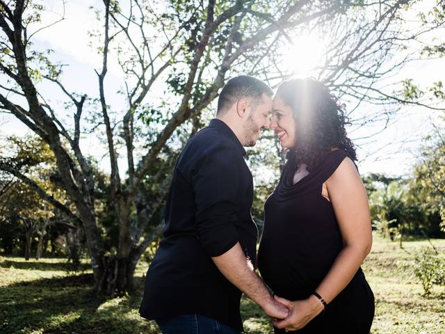Gestantes de Anna e Ítalo esperando a Maria Clara