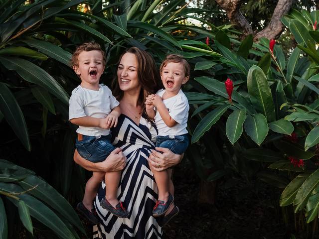 Gestantes de Lilian e família esperando o Benício