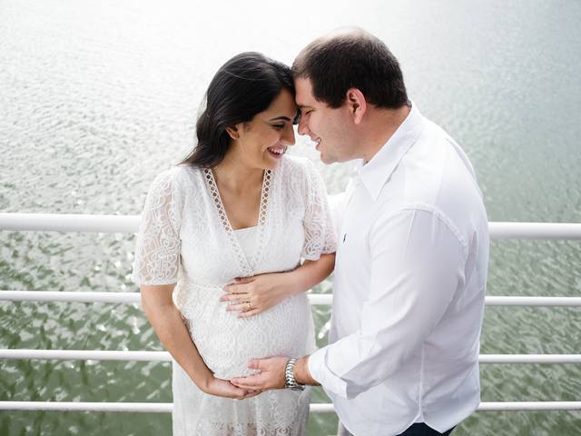 Gestantes de Mytse e Daniel esperando o Daniel Filho