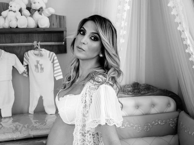 Gestantes de Nathalia e Carlos esperando o Cadú