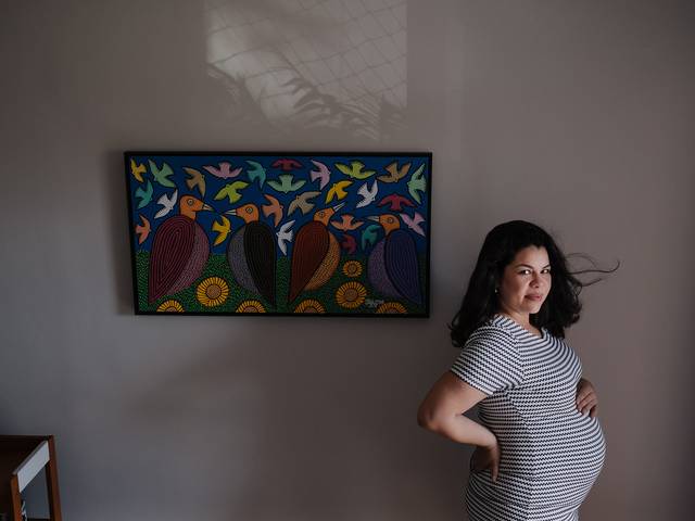 Gestantes de Ana e Raoni esperando o Caio