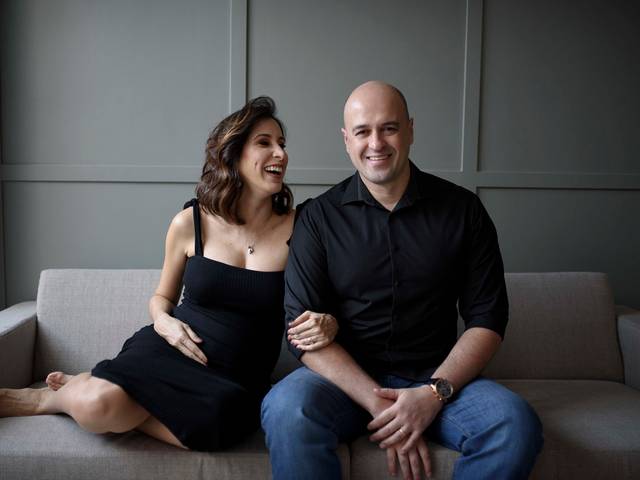 Gestantes de Patrícia e Rafael esperando a Lis