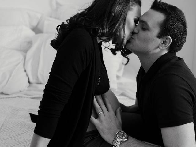 Gestantes de Bruna e Jota esperando o Murilo