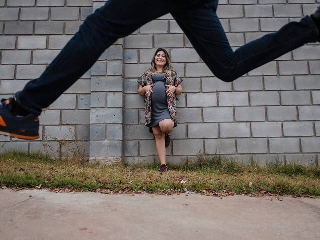 Gestantes de Natalia e Luis esperando a Aurora 