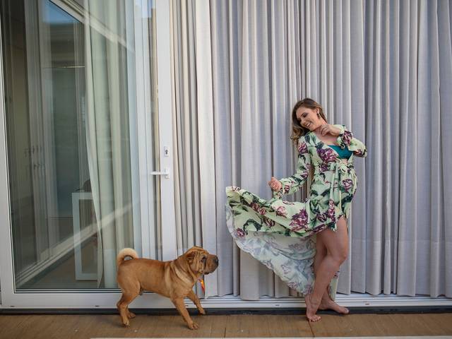 Gestantes de Raffa e Mauro esperando o Vitor Miguel