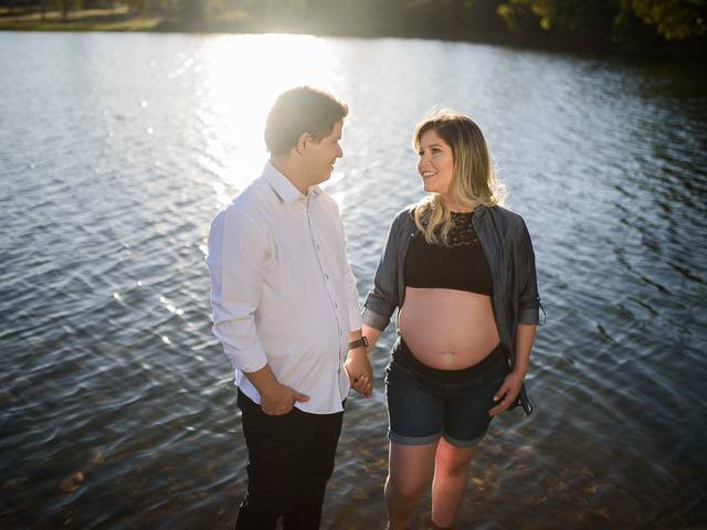 Gestantes de Michelle e Walter esperando a Sophia