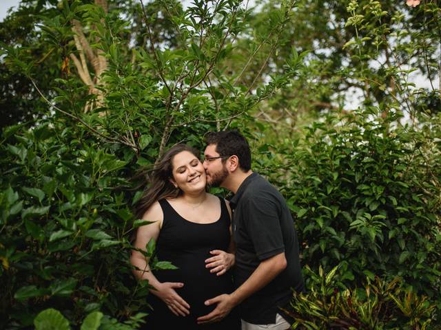 Gestantes de Ana e Paulo esperando a Olívia