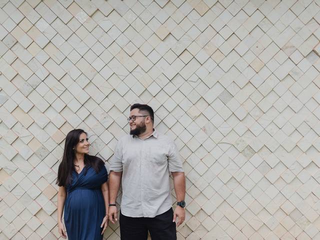 Gestantes de Elisa e Adriano esperando o Leonardo