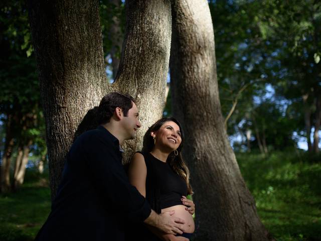 Gestantes de Paula e Anderson esperando o Théo