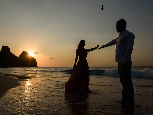 Casais de Fran e Thiago em Noronha