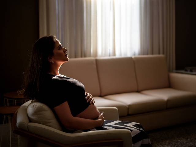 Gestantes de Carol e Eduardo esperando o Caio