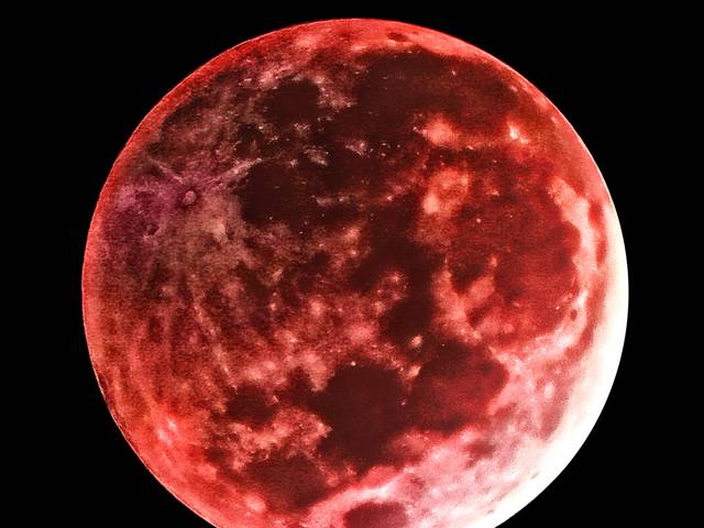 Natureza de Lua de Sangue - Eclipse Lunar