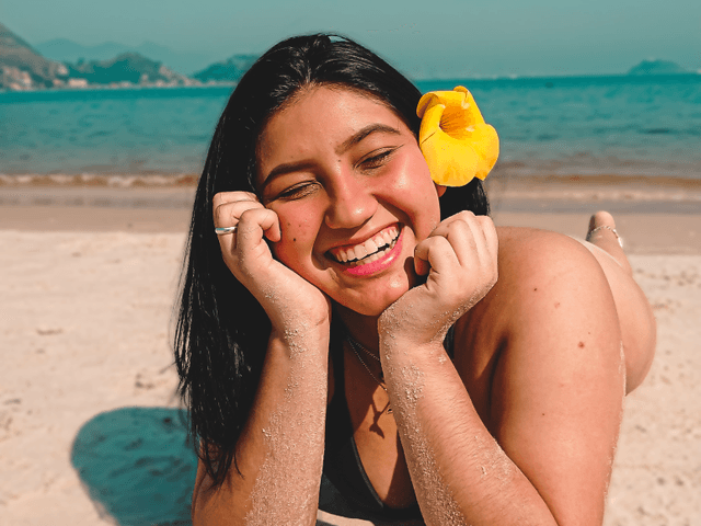 Ensaio na praia  de Ensaio externo na praia 