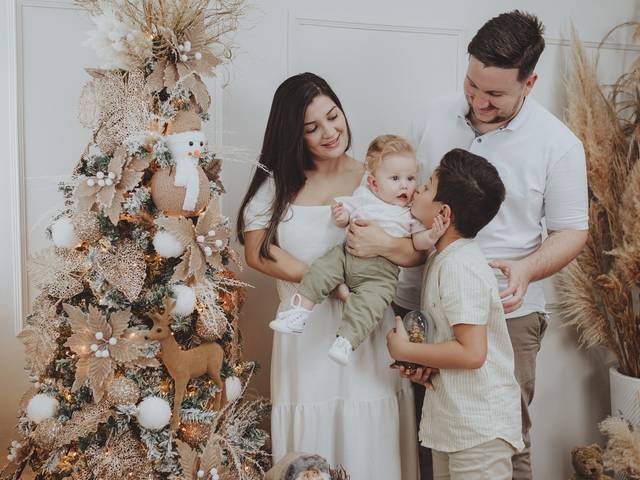 Ensaio em estúdio de Ensaio de Natal em Família 