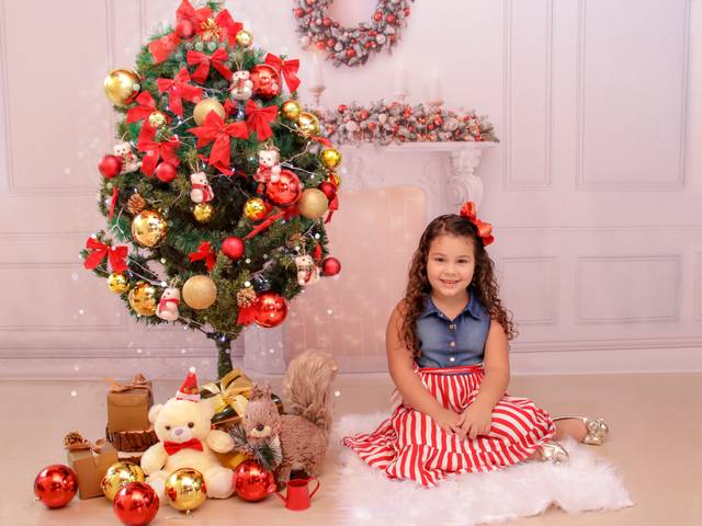 Kids de Ensaio de Natal Maria Cecília e Yasmin