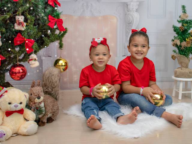 Kids de Sessão Natal Ana Laura e Ana Clara