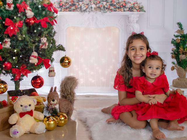 Kids de Sessão de Natal Melissa e Giovanna
