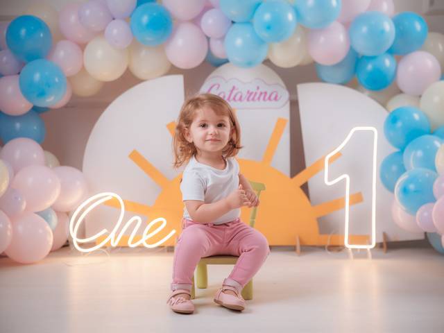 Smash the cake de Catarina | 1 aninho e 4 meses