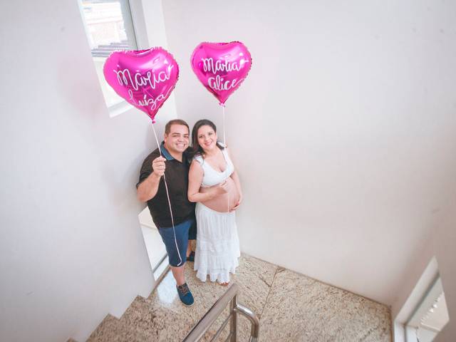Grávidas de Inara e Dirceu | Esperando Maria Alice e Maria Luíza