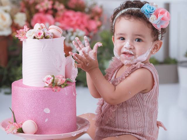 Smash the cake de Olívia | 1 aninho