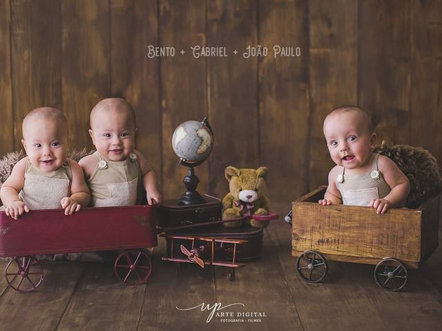 Sessão Kids de Trigêmeos {Bento + Gabriel + João Paulo} 