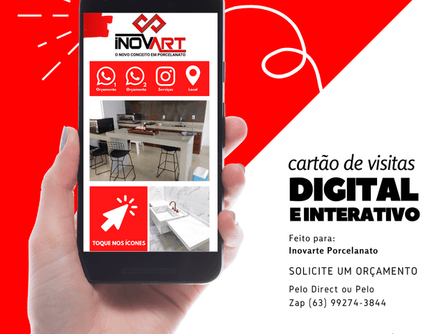 Cartões Digitais Interativo de Inovarte Porcelanato - Cartão Digital Interativo