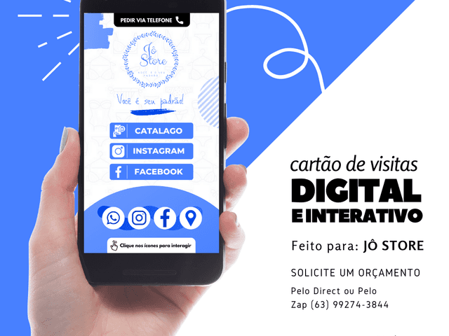 Cartões Digitais Interativo de Jô Store