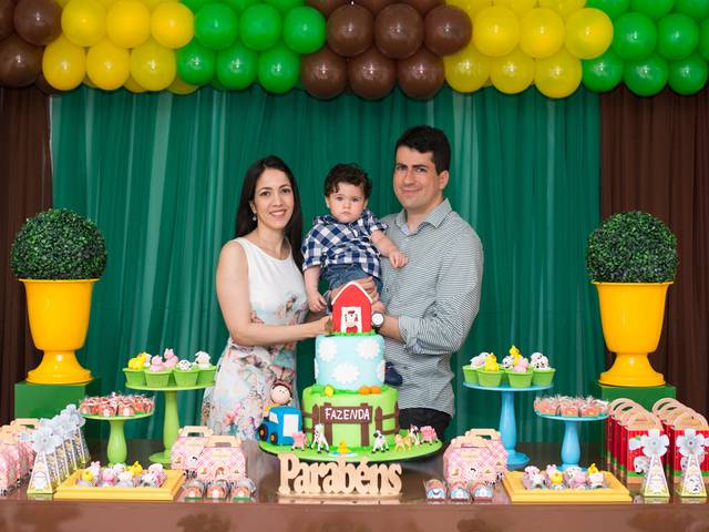 Infantil de Aniversário de 1 ano - Bernardo