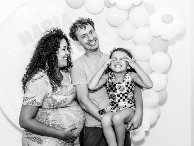 Família & Gestante de Chá de Bebê da Maria