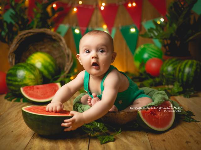 Ensaio de Bebê - Frutinha de Ensaio Frutinha do João Vitor