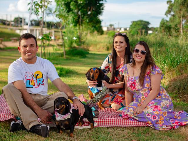 Ensaio de Aniversario | Familia | Infantil de Isabely + Junior + Josiane - Pets Théo e Safira