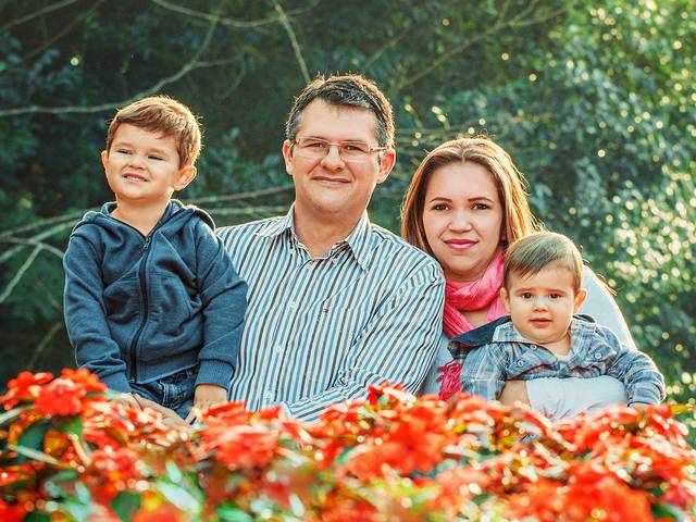 Smash the cake de Leonardo e família.