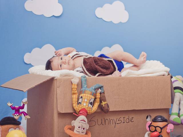Acompanhamento do bebê e Kids de Ensaio Benjamin ( 1 mês - Toy Story)