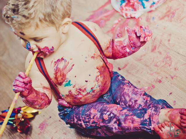 Smash the cake ou fruit de O circo do Davi (1 aninho)