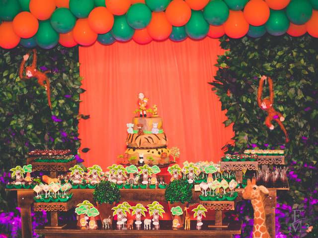 Festas de Festa Safari para o pequeno Isaac....mta fofuraaa
