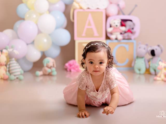 Smash the cake ou fruit de Sofia 1 ano 