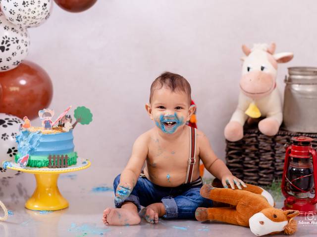 Smash the cake ou fruit de Fazendinha