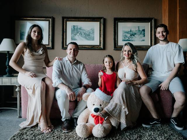Família de Laine, Beto, Camila, Bruno e Maju
