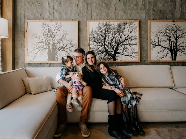 Família de Vini, Carol, Rafaela, Antonela e Manuela