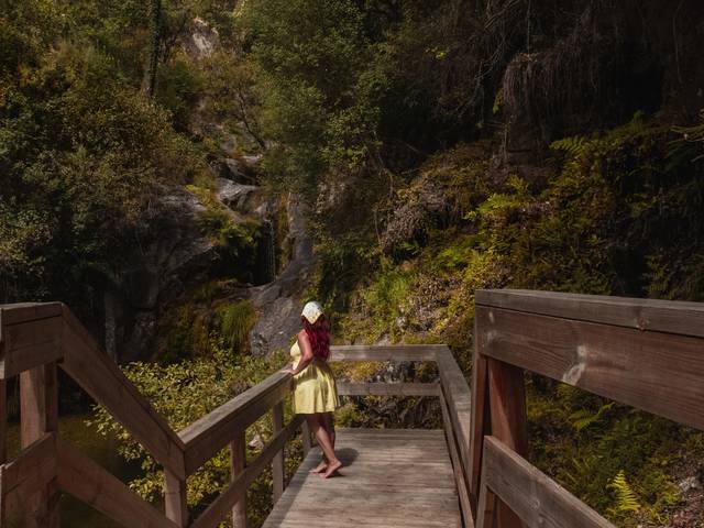 Portrait de cascata poço do linho